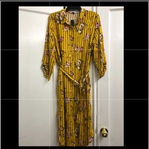 cute yellow floral dress/shirt XL